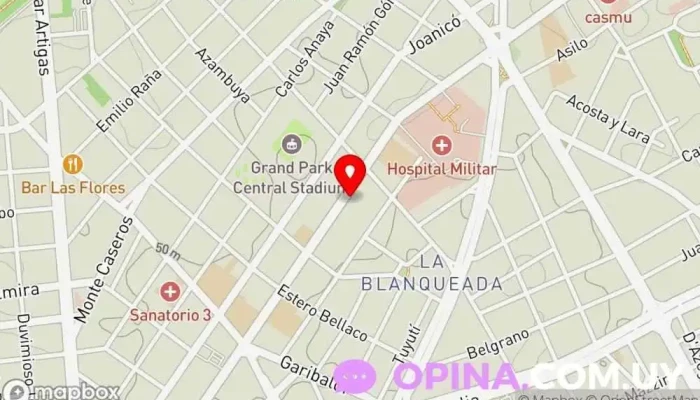 mapa de FLACSO Uruguay Escuela en Montevideo