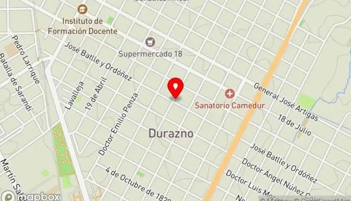 mapa de Food Truck Pepe Bar en Durazno