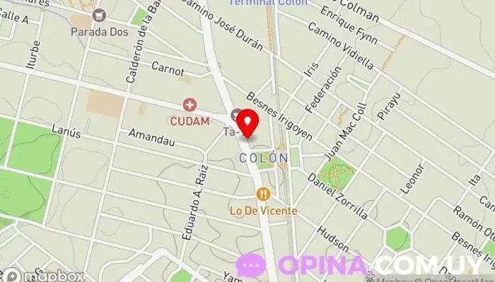 mapa de Forum Industries Co. - Colón Tienda de ropa en Montevideo