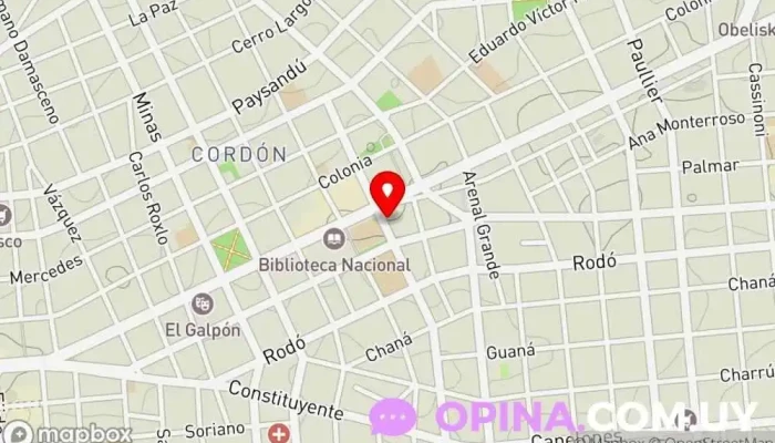 mapa de Fotocopiado Responsable Taller de encuadernación, Copistería, Impresora digital, Papelería en Montevideo