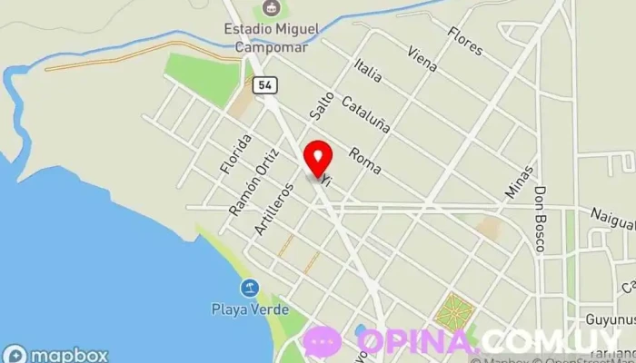 mapa de Fotocopias Sharp Tienda de bolígrafos en Juan L. Lacaze