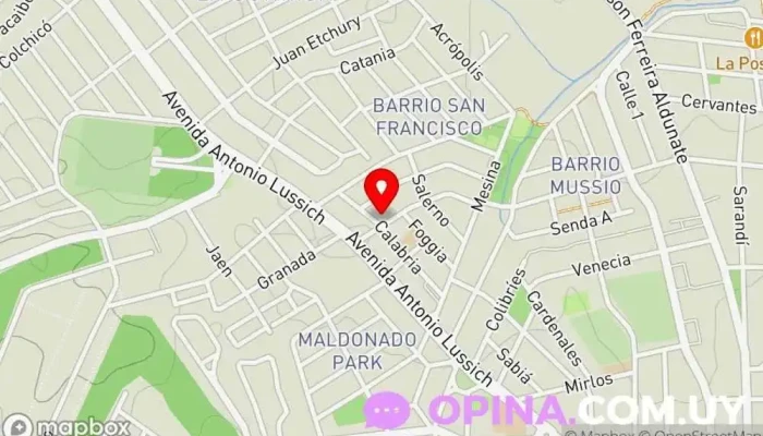 mapa de Fouette Escuela de Danza Academia de baile, Entrenador personal en Maldonado