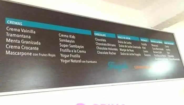 Fragole Heladeria Artesanal Menu