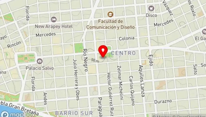 mapa de Franca Restaurante, Cafetería en Montevideo