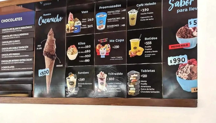 Freddo:  Menu - Heladería