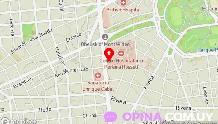 mapa de Fundacion Dr. Pérez Scremini Hospital en Montevideo