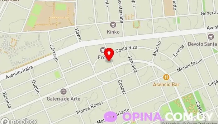 mapa de Galartija Parque infantil cubierto en Montevideo