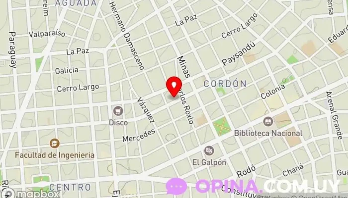 mapa de Galetto Propiedades Agencia inmobiliaria en Montevideo