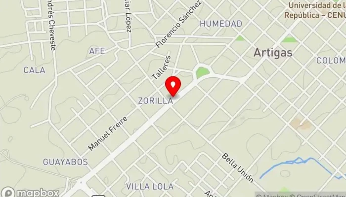 mapa de Galgo del Zorrilla Restaurante de comida rápida en Artigas