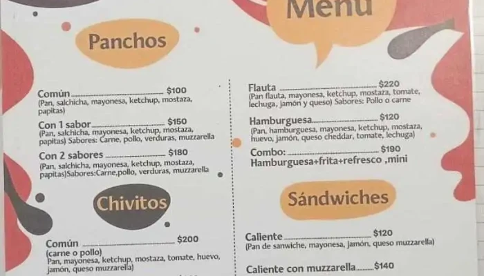 Galgo Del Zorrilla:  Menu