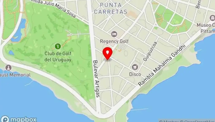 mapa de Garage Burger Punta Carretas Hamburguesería en Montevideo