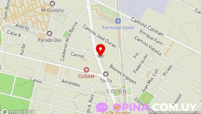 mapa de Garzon Administraciones Comercio en Montevideo