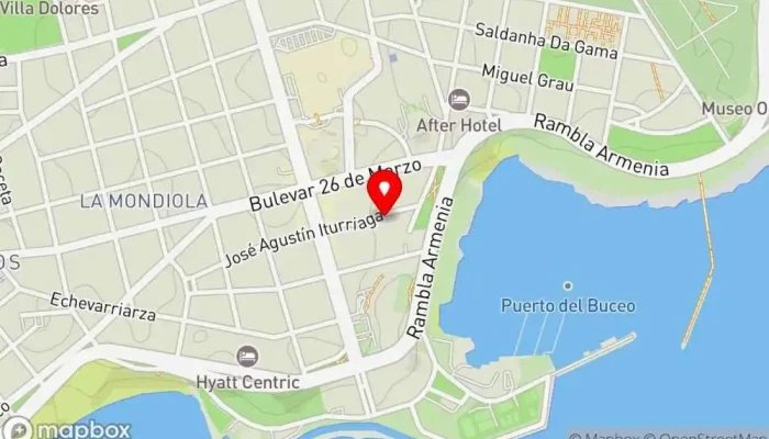 mapa de Genuino Restaurant Restaurante occidental en Montevideo