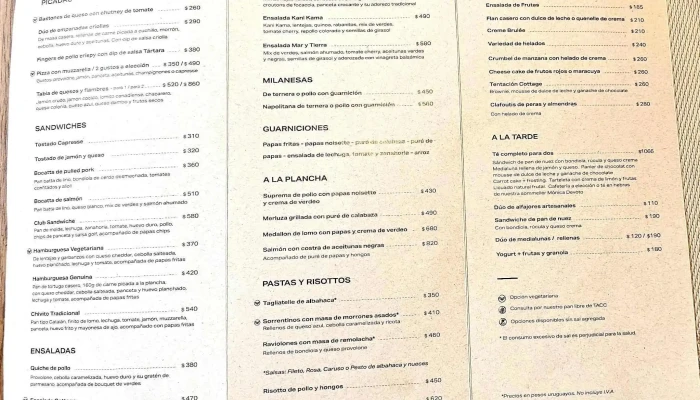 Genuino Restaurant:  Menu - Restaurante occidental