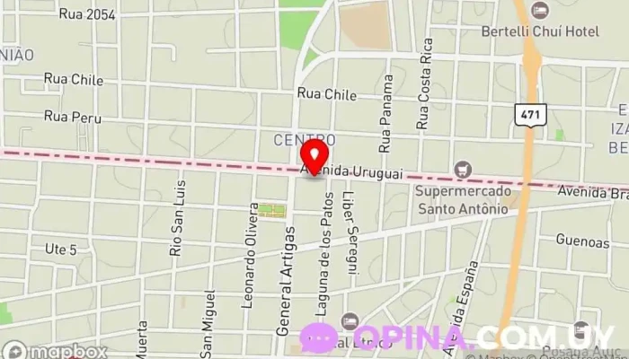 mapa de Gestoría e inmobiliaria MJ Gestoría en Chuy