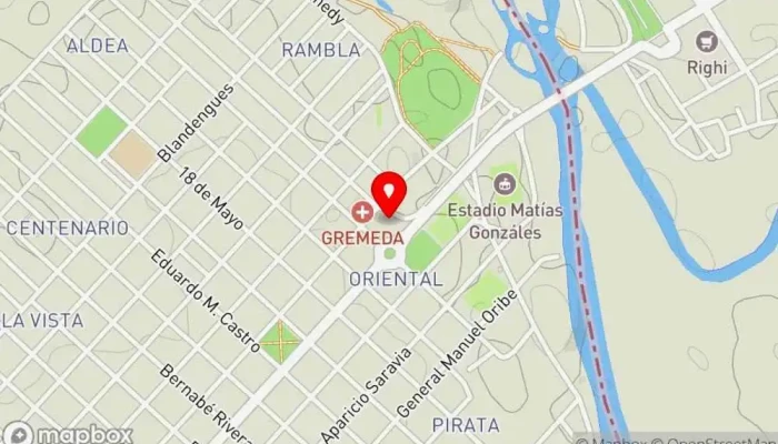 mapa de Gimnasio Municipal Gimnasio en Artigas