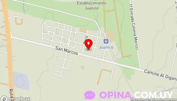 mapa de Gimnasio Pumping Iron Juanico Gimnasio, Centro de salud y bienestar en Juanicó