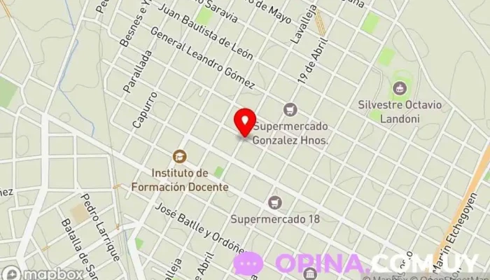 mapa de Gimnasio Una+ Gimnasio en Durazno