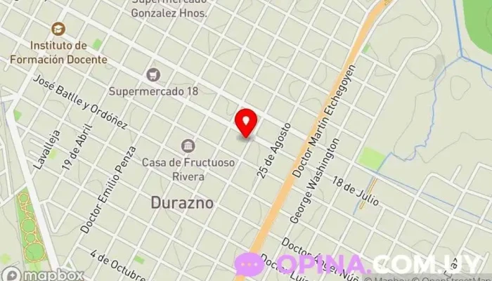 mapa de GM inversiones inmobiliarias Agentes inmobiliarios en Durazno