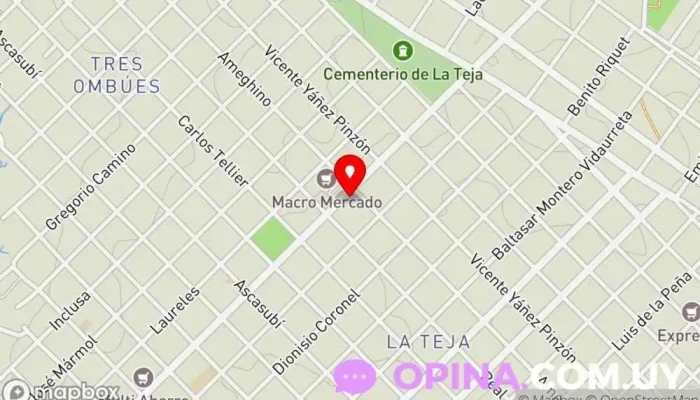 mapa de GOATs Academia de baile en Montevideo