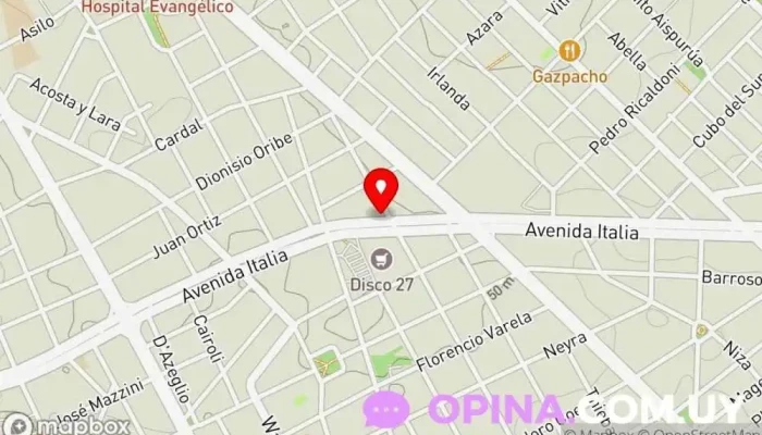 mapa de Golden Proyectos Inmobiliarios Urbanización en Montevideo