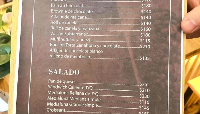 Grano Subterraneo Menu - Cafetería