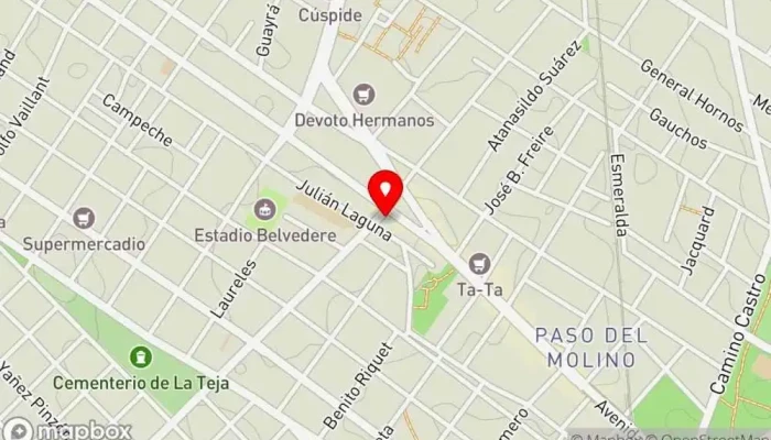 mapa de Grido Helado Heladería en Montevideo