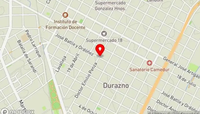 mapa de Grido Helado Heladería en Durazno, Durazno