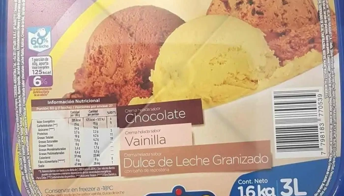 Grido Helado:  Menu - Heladería