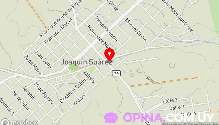 mapa de Growing Up English Centre Centro educativo en Joaquín Suárez