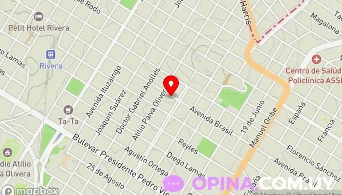 mapa de Guardería Sonrisitas Jardín de infancia en Rivera