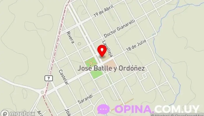 mapa de Guillermina Diago de Pintos Escuela en José Batlle y Ordóñez