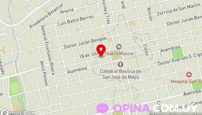 mapa de Gutiérrez Larre Bienes Raíces Agencia inmobiliaria, Consultor inmobiliario en San José de Mayo