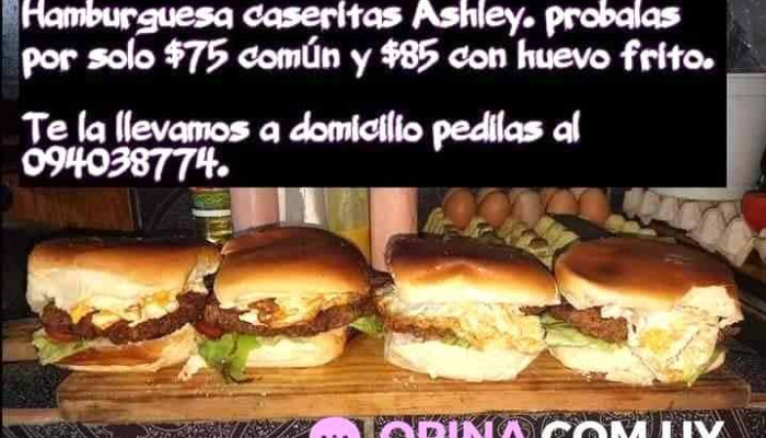 Hamburguesas Caseras Ashley:  Comidas Y Bebidas