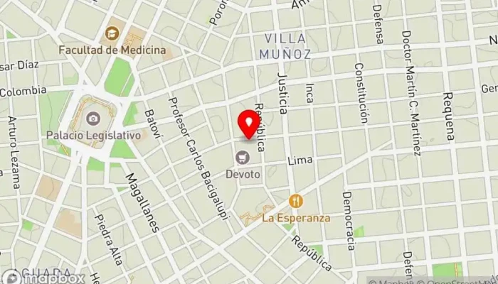 mapa de Hdh Bar en Montevideo