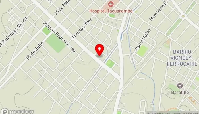 mapa de Heladeria 33 Heladería, Supermercado en Tacuarembó