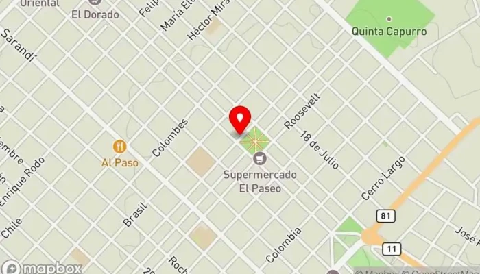 mapa de Heladeria Artesanal Fragole Gourmet Restaurante especializado en sundae en Santa Lucía