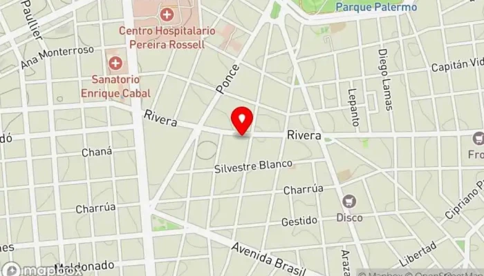 mapa de Heladería La Chicharra Heladería en Montevideo