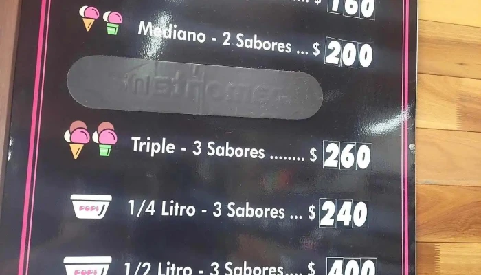 Heladeria Popi Menu - Heladería