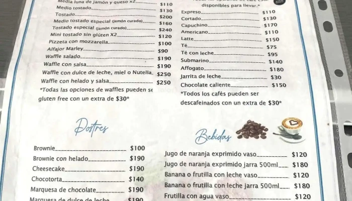 Heladeria Queen:  Menu - Heladería