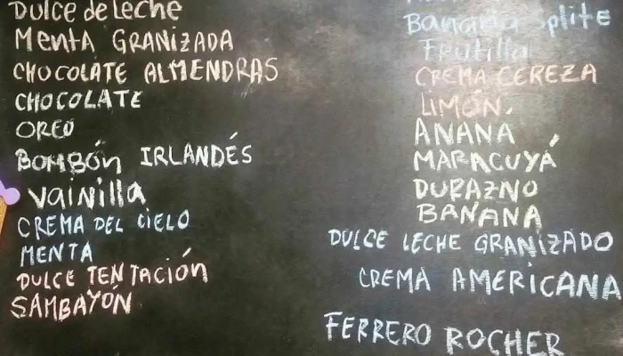 Heladeria Sabor Arte Menu