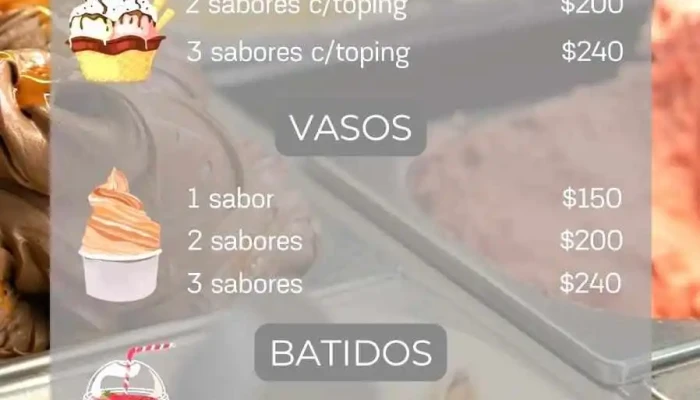 Heladeria Valencia:  Menu