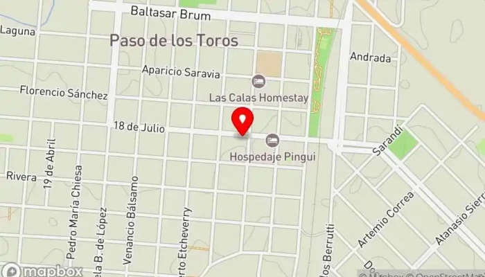 mapa de Heladería y cafetería 