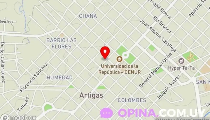 mapa de Highlands School Academia de inglés en Artigas