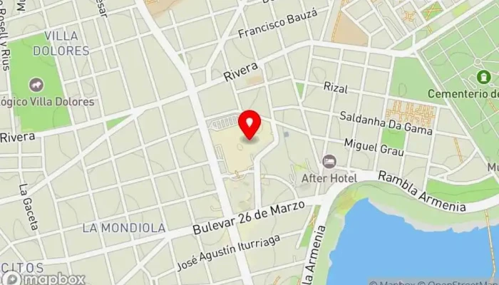 mapa de Hilton Garden Inn Montevideo Hotel en Montevideo