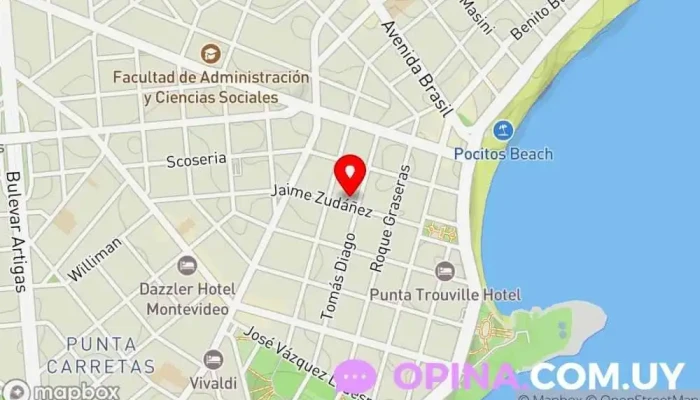 mapa de HIT Escuela de Música Escuela de música en Montevideo