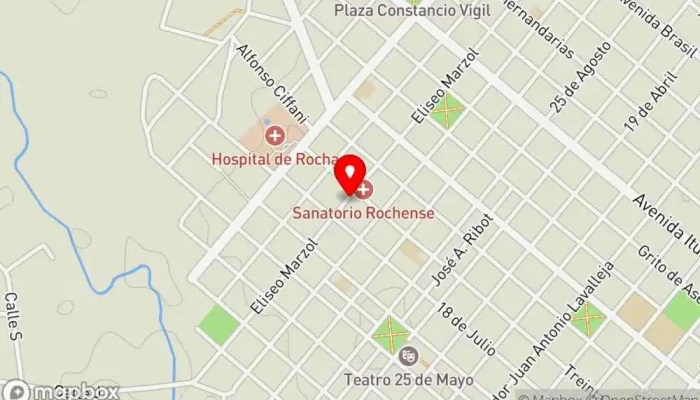 mapa de Hospedeje Rocha Posada en Rocha