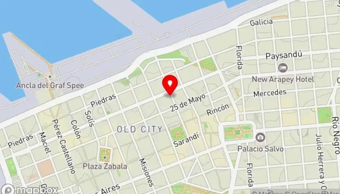 mapa de Hostel nueva posada Hotel, Hotel de larga estancia, Alojamiento con servicio en Montevideo