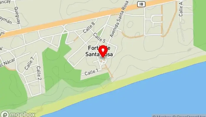 mapa de Hostería Fortín de Santa Rosa  en Atlántida