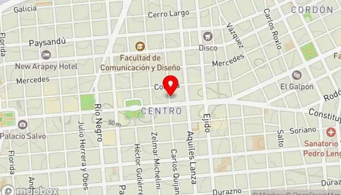 mapa de Hotel Alvear Hotel en Montevideo